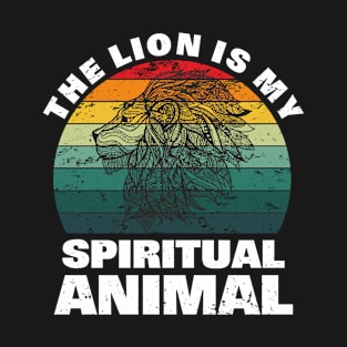 The Lion Is My Spiritual Animal -  Ornate Retro T-Shirt