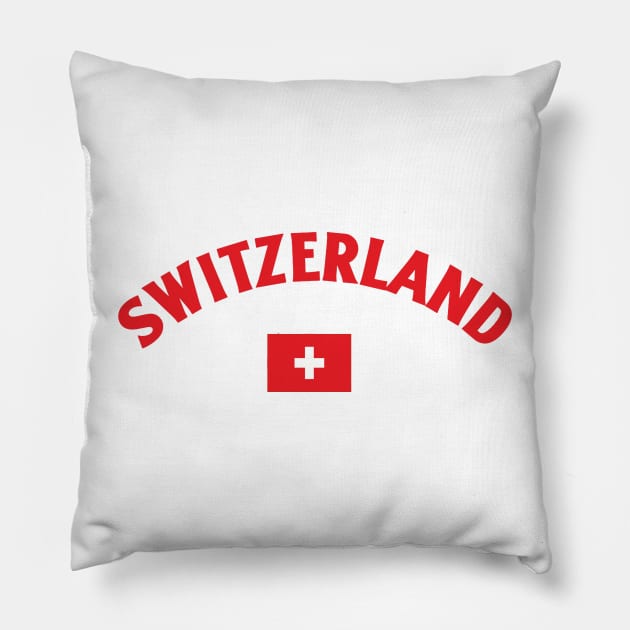 Switzerland Flag Pillow by Issho Ni