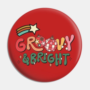 Groovy - Retro 70s Christmas Vibes Pin