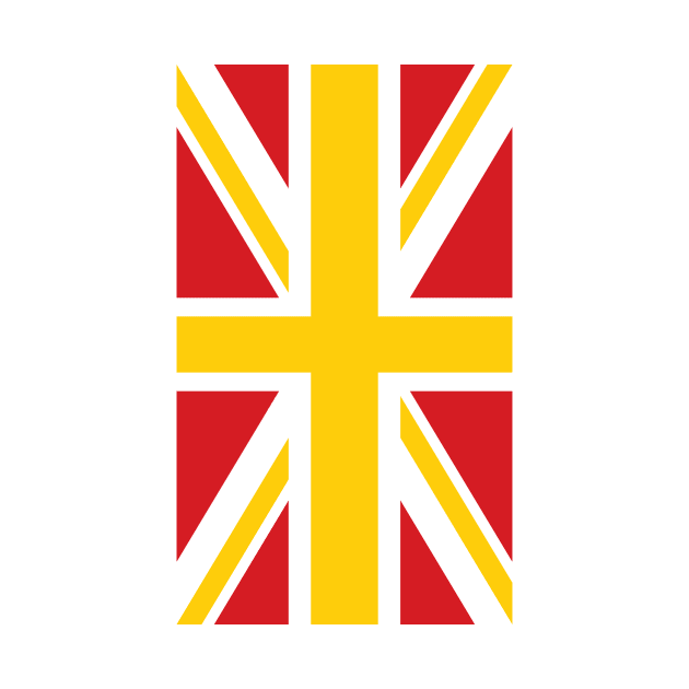 Liverpool Red White Yellow Union Jack Flag by Culture-Factory