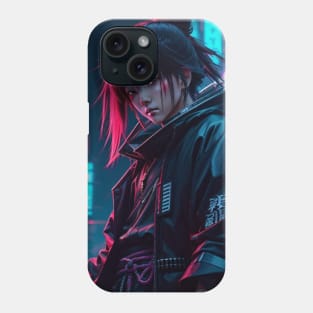 Cyberpunk Samurai Girl Tee! Phone Case