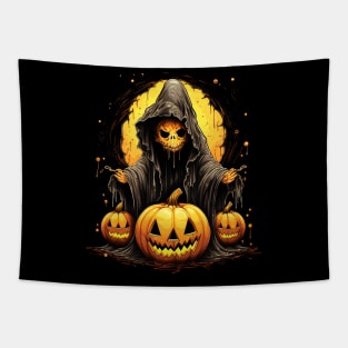 Eerie Halloween Ghoul Art Tapestry