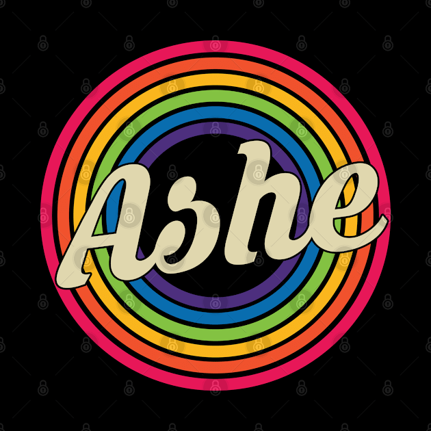 Ashe - Retro Rainbow Style by MaydenArt