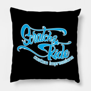 Scratch & Ride Brand (Sky Blue Logo) Pillow