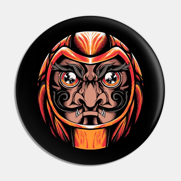 Daruma Ball Pin by midthos