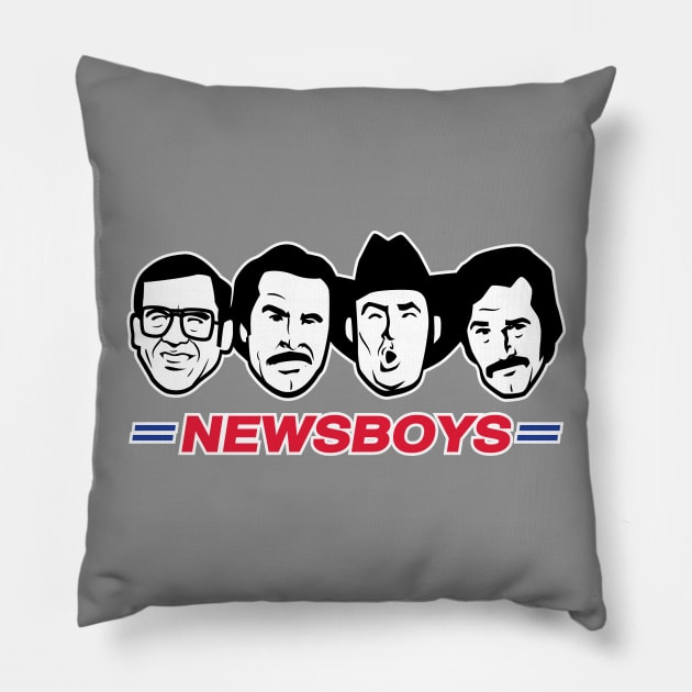 NewsBoys Pillow by zombiedollars