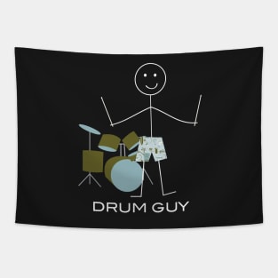 Funny Mens Drum Guy Tapestry