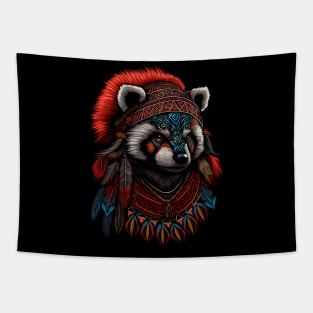 Red panda Indian Chief Tapestry