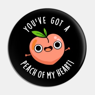 You've Got A Peach Of My Heart Cute Fruit Pun Pin