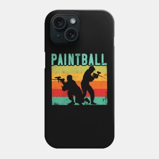 Paintball Player Retro Style Phone Case