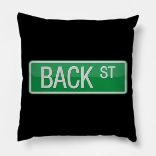 Back Street Road Sign Pillow