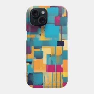 Color composition of irregular overlapping elements Phone Case