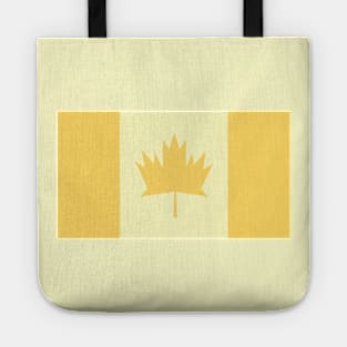 Minimalistic Gold Flat Canada Flag Shirt Tote