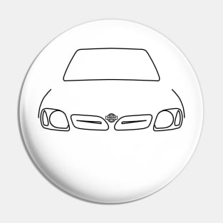 Nissan Micra outline graphic (black) Pin