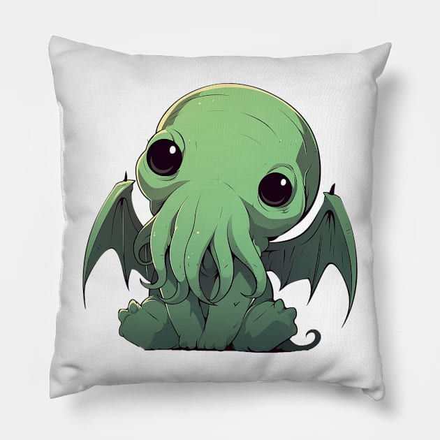 chibi cthulhu Pillow by peterdoraki