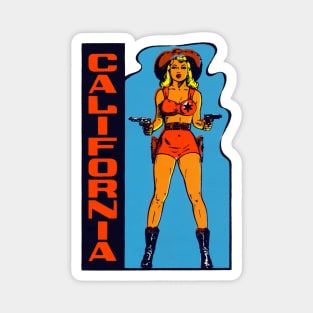 1960s California Cowgirl Magnet