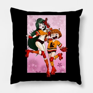 Retro Anime Skater Girls Pillow