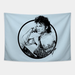 Patrick Swayze ∆ 90s Styled Retro Graphic Design Tapestry