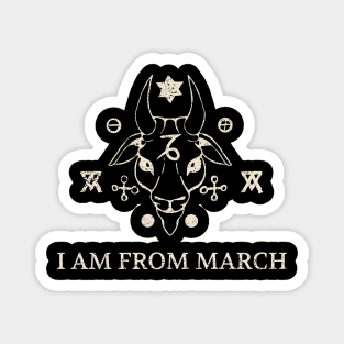 Born in March – Aries Zodiac Design Magnet