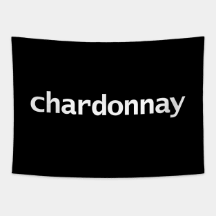 Chardonnay Minimal Typography White Text Tapestry