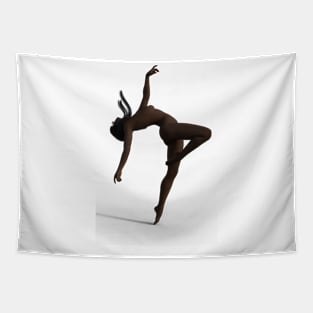 Graceful Rhythms - Dancing Female Silhouette Tapestry