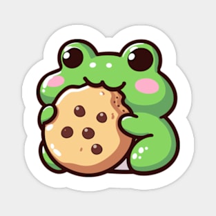 Frog eats a cookie Magnet