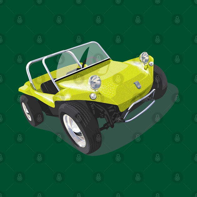 beach buggy in lime by candcretro