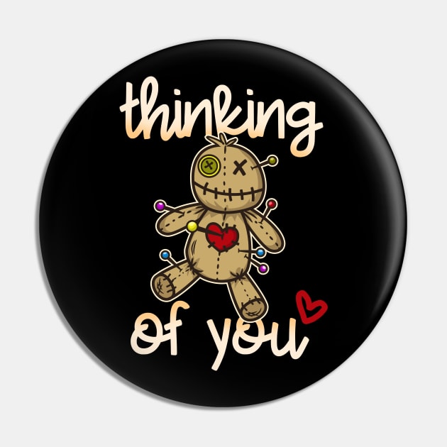 Thinking of you I Wicca Voodoo Doll I Scary Karma  product Pin by biNutz