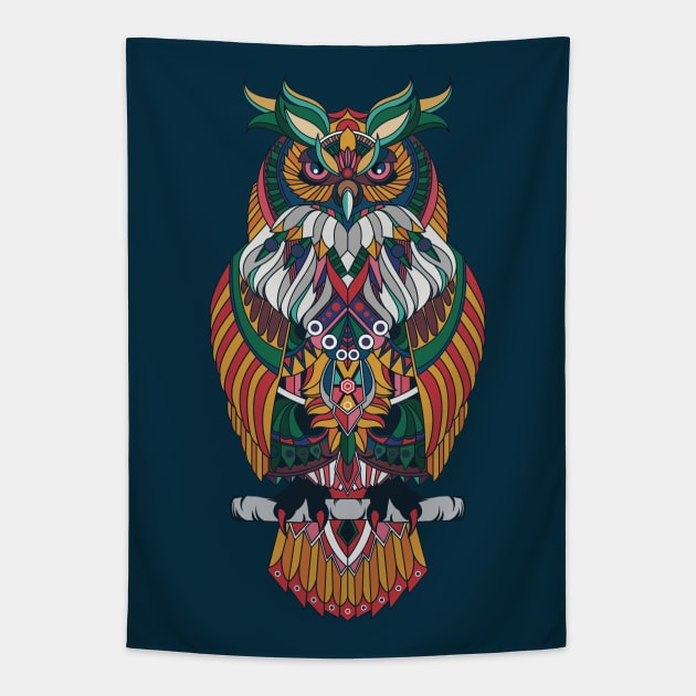 Wisdom Of The Owl King Tapestry by LittleBunnySunshine