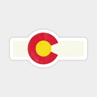 colorado flag vintage Magnet