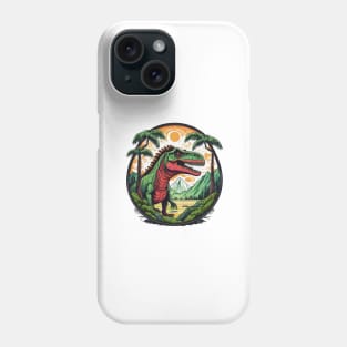 Dinosaur rounded color design Phone Case