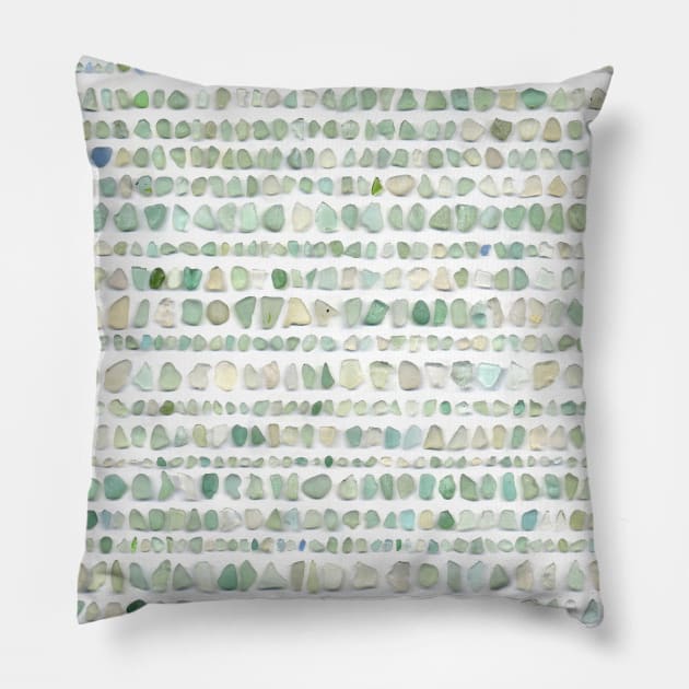 Sea Glass Stripe Pillow by crumpetsandcrabsticks