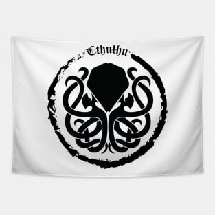 Cthulhu Logo Black Tapestry