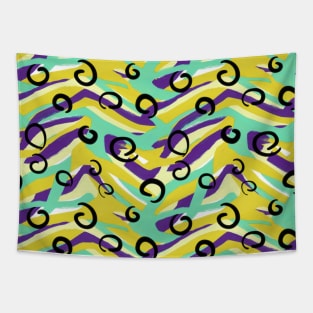 Abstract Zigzag Vibrant Pattern Tapestry