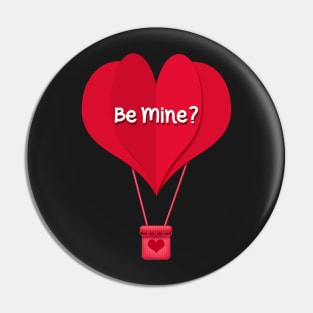 Be Mine? | Valentine's Day Hot Air Balloon of Hearts | Cherie's Art(c)2021 Pin