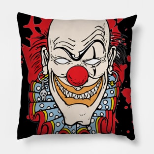 The Clown Danger in Horror Tragedy Pillow