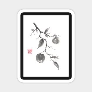 Fruits of the fall sumi-e painting Magnet