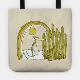 desert surf cacti daydreams // retro surf art by surfy birdy Tote