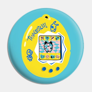 Original Tamagotchi - Yellow with Blue Pin