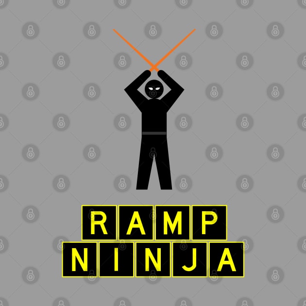 Ramp Ninja - Airplane Marshaller - STOP Signal by Vidision Avgeek