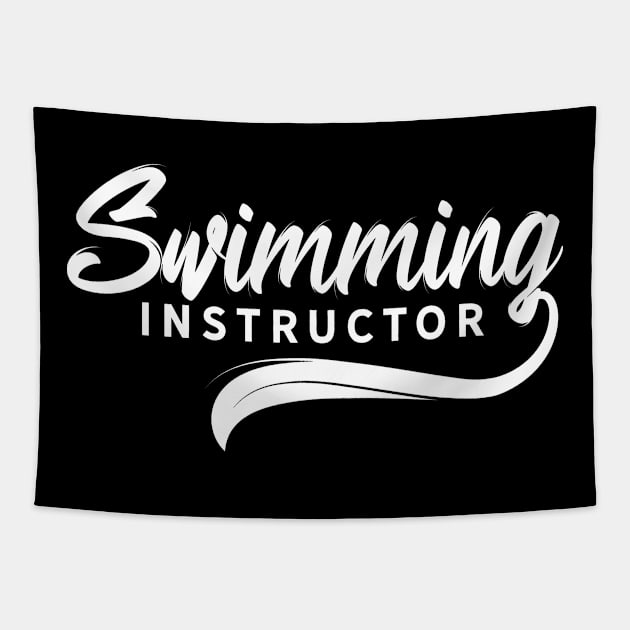 Teacher Swimming Instructor Swimmer Course Swim Coach Tapestry by dr3shirts