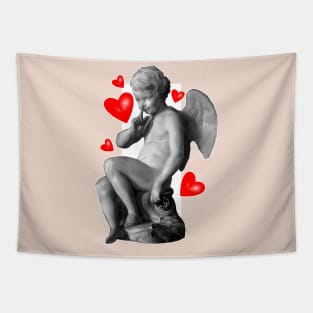 Eros or Cupid Angel of Love in Mythology Tapestry