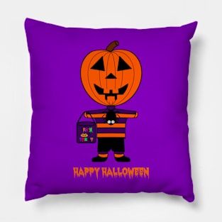 Happy Halloween! Pumpkin Head Boy Pillow