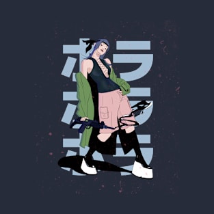 Street Style Anime Warrior Girl T-Shirt