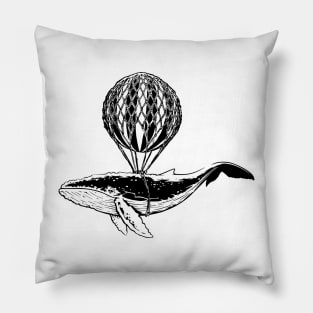 Flying Dreams Whale Balloon Pillow