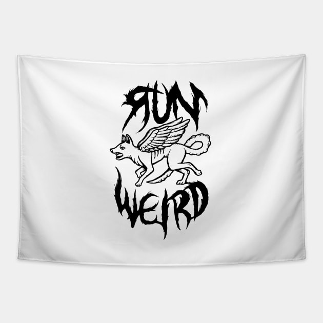 Run Weird - Flying Fox Squid Tail Tapestry by bangart