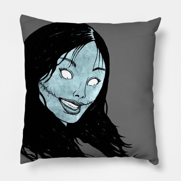 Kuchisake-Onna Pillow by Bloody Savage