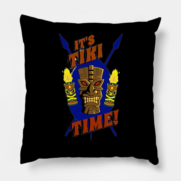 Tiki Time Pillow by shipwrecked2020