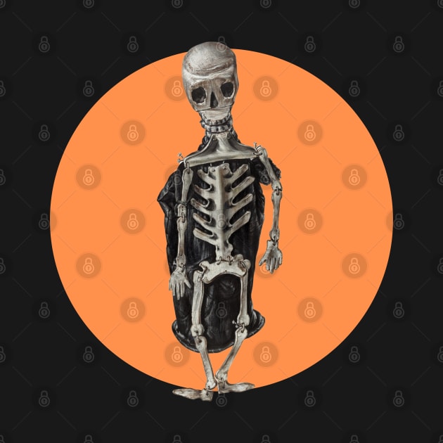 Halloween, Skeleton Mr Bones - Orange and Black by SwagOMart