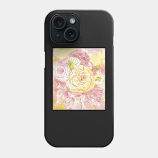 Roses in Watercolor and ink Phone Case